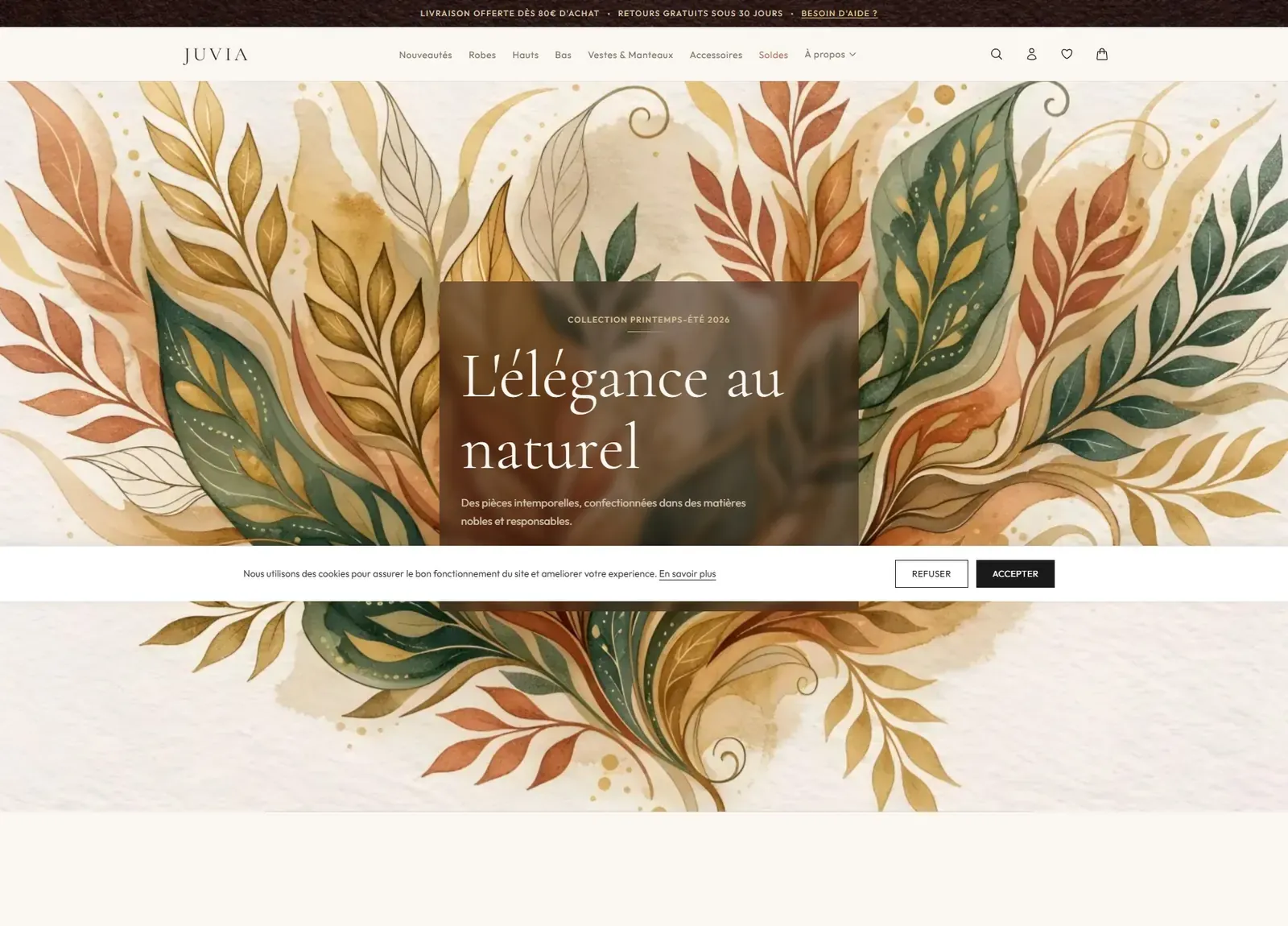 L'accueil de la boutique.
